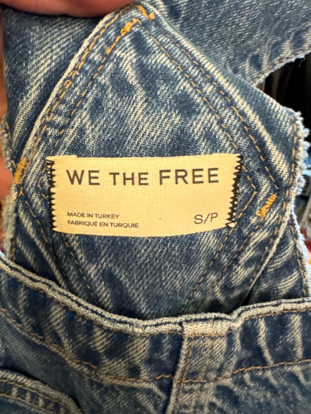 NWOT Free People We The Free Good Luck Barrel Overalls Ultra Light Beam - SMALL - Picture 11 of 11